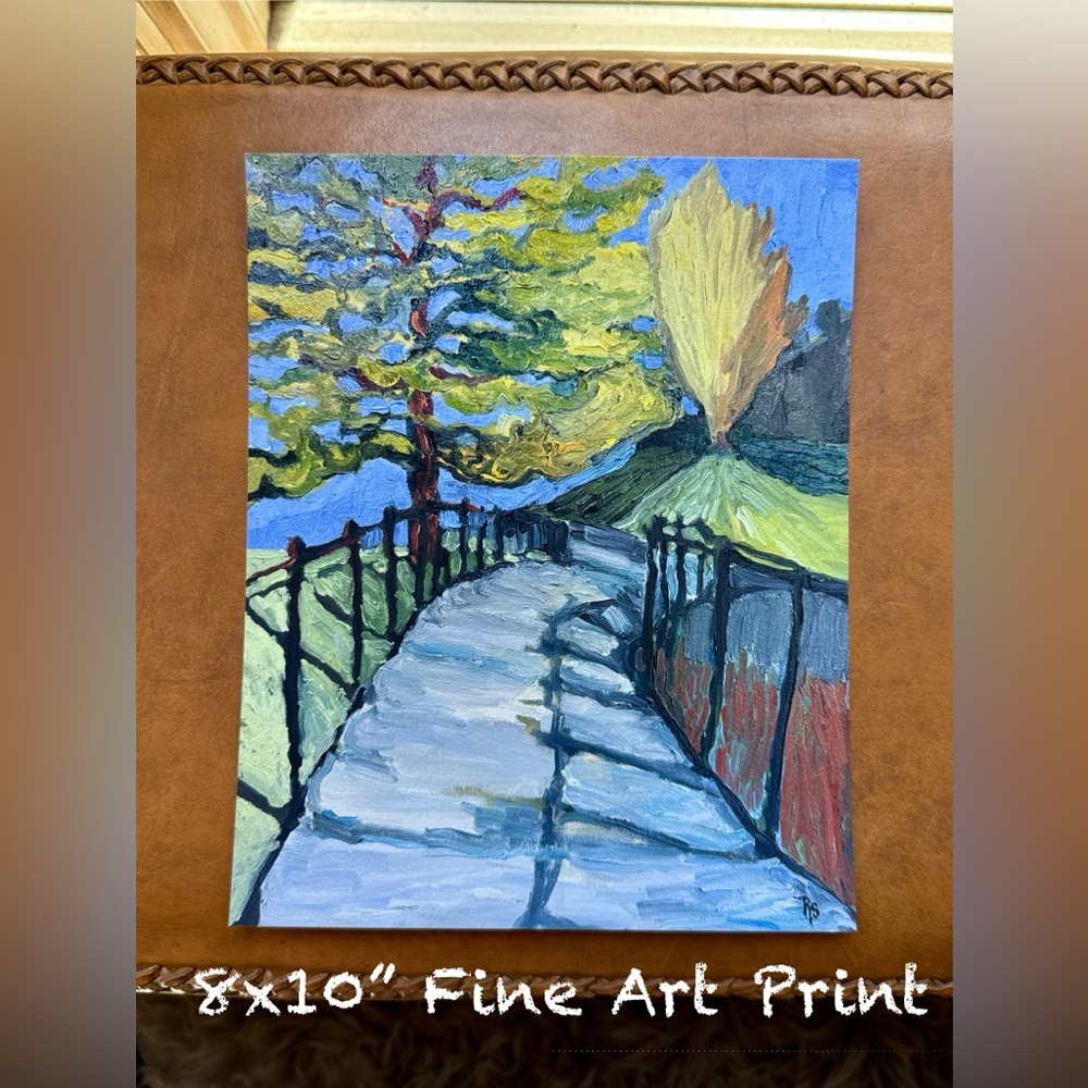 Colorful Landscape Fine Art Print, Nature Inspired Painting, 8x10” hand signed